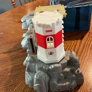 Parts of FISHER PRICE IMAGINEXT COASTAL PATROL STATION & Battle Castle